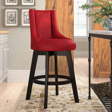 Red counter best sale height chairs